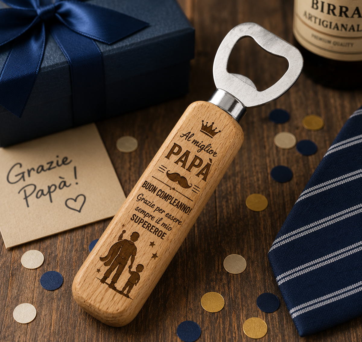 Apribottiglie a tema papà