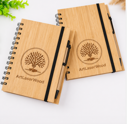 Planner notepad in bamboo personalizzabile