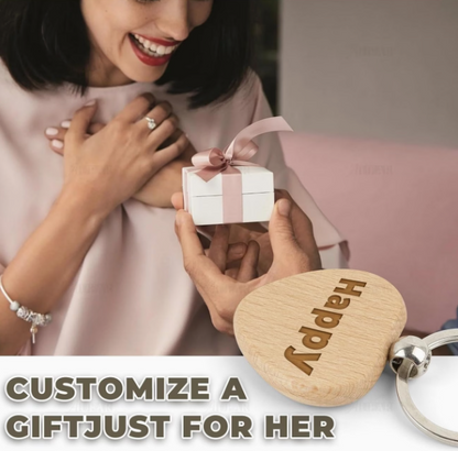 Portachiavi a forma di cuore personalizzabile