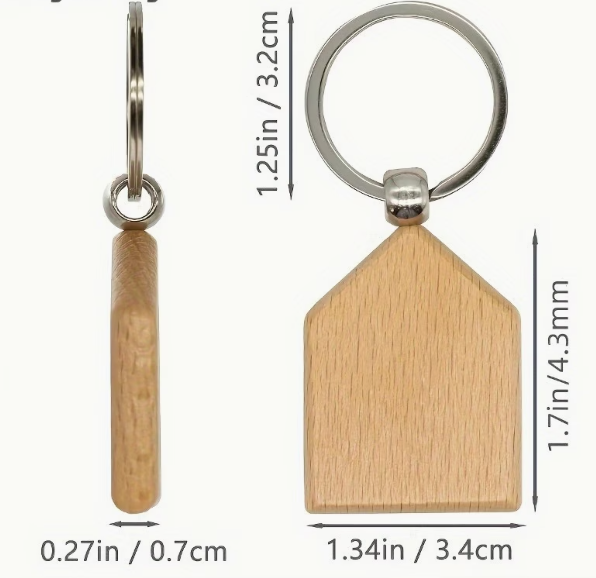 Portachiavi a forma di casa personalizzabile