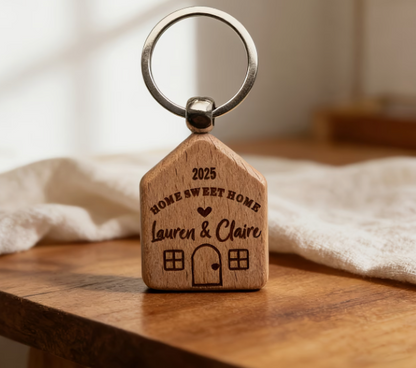 Portachiavi a forma di casa personalizzabile