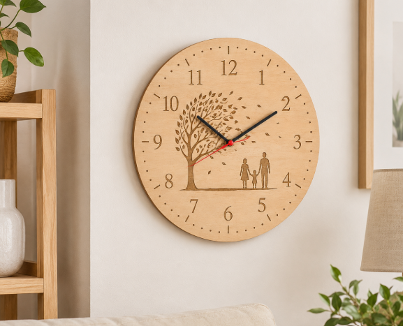 Orologio in legno personalizzabile