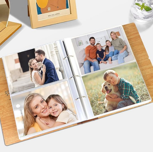 Album fotografico con incisione in legno