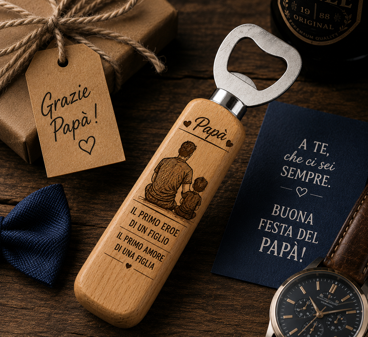 Apribottiglie a tema papà