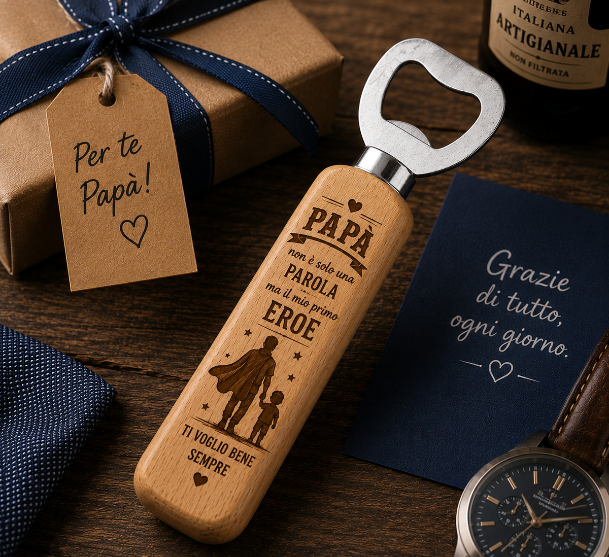 Apribottiglie a tema papà