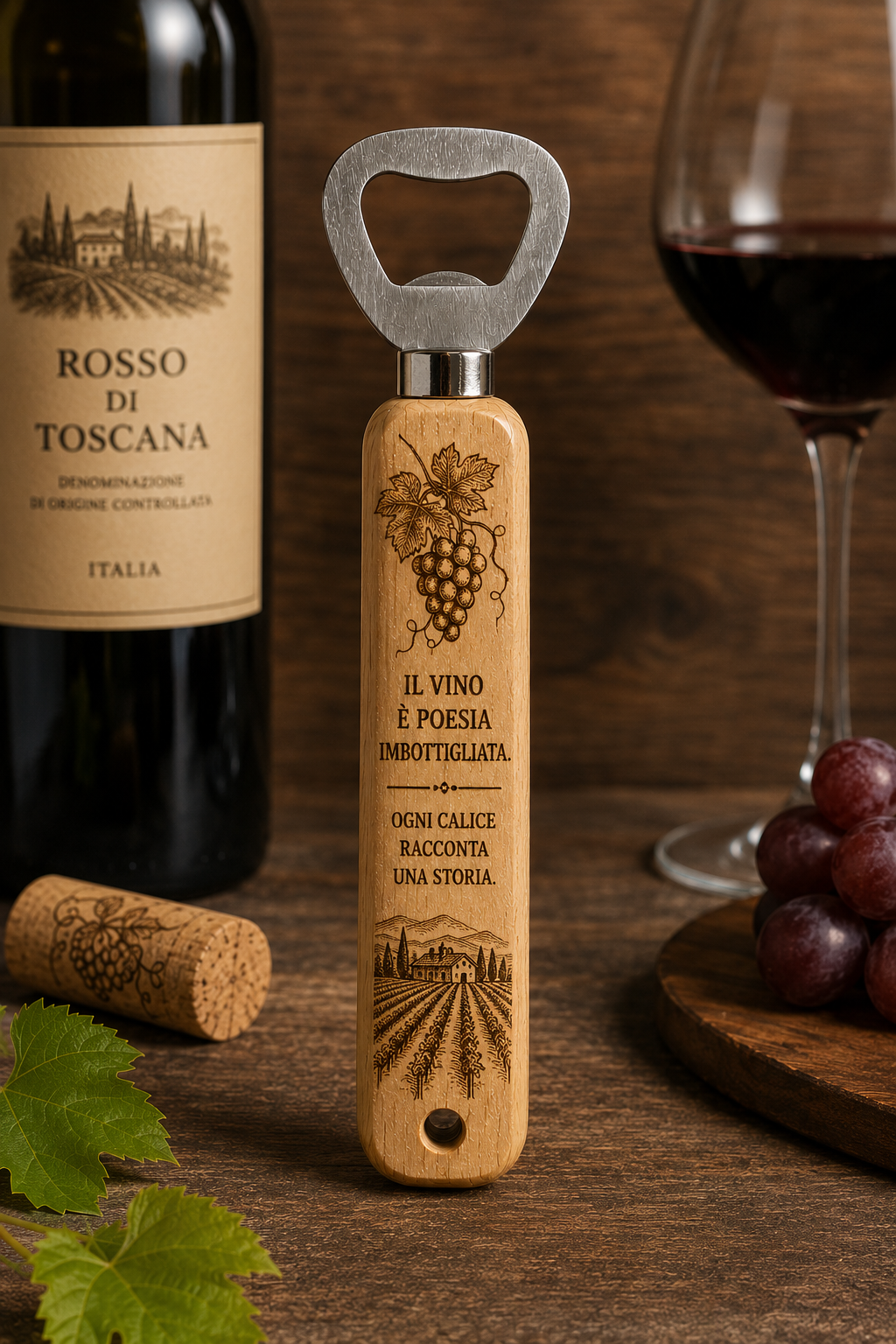 Apribottiglie a tema vino