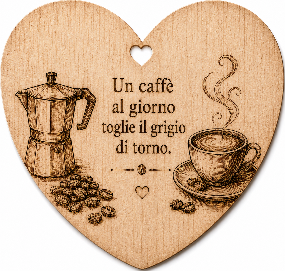 Cuore a tema caffè