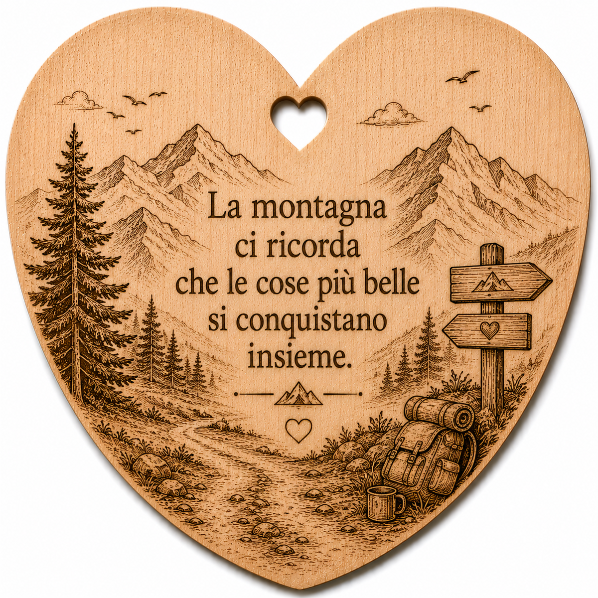 Cuore a tema montagna