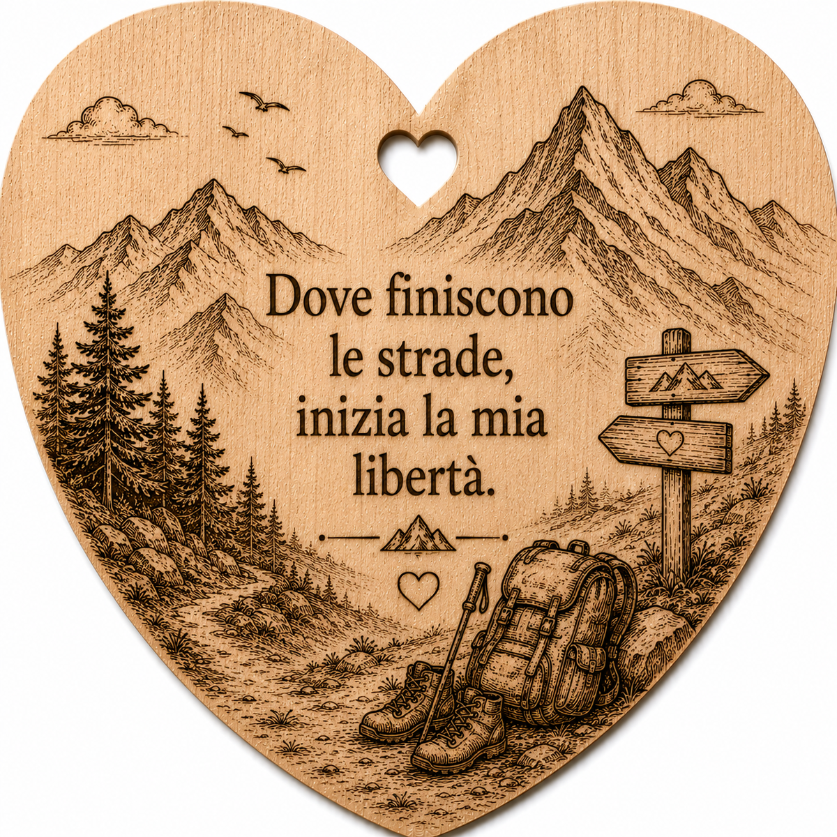 Cuore a tema montagna