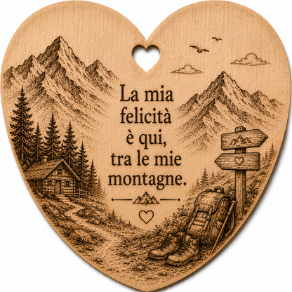 Cuore a tema montagna