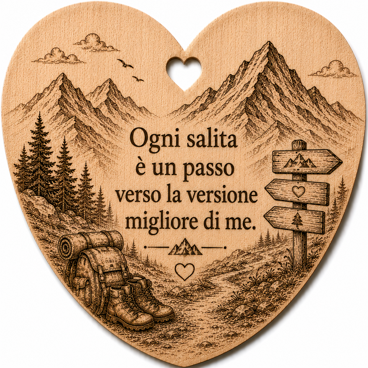 Cuore a tema montagna