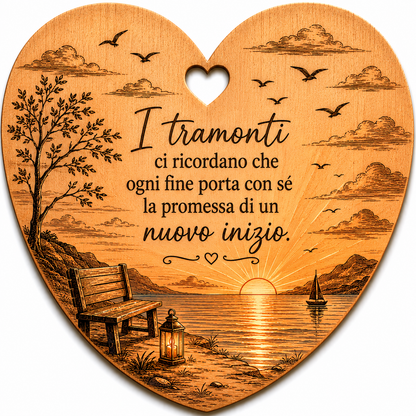 Cuore a tema tramonti