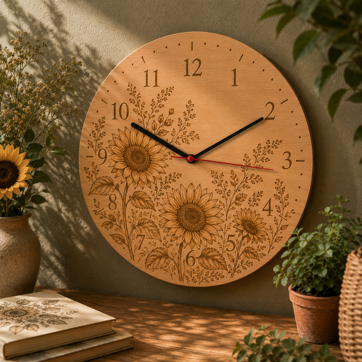 Orologio a tema botanico