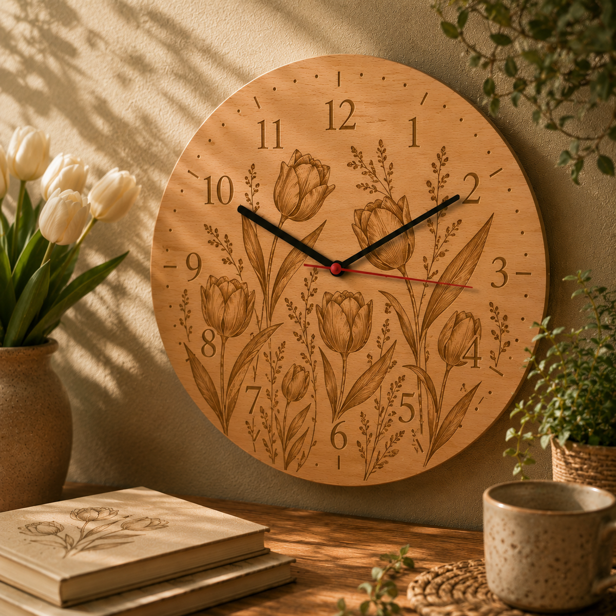 Orologio a tema botanico