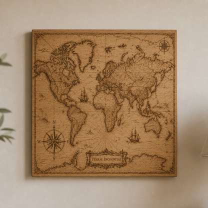 Quadro a tema mappe vintage