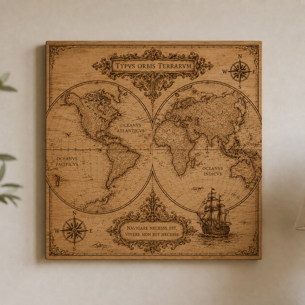 Quadro a tema mappe vintage
