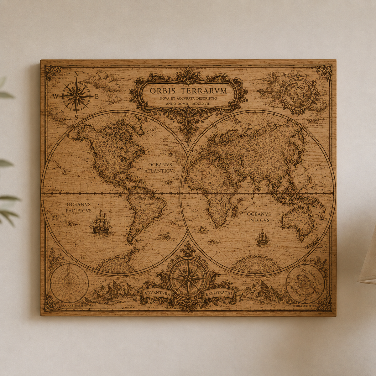 Quadro a tema mappe vintage