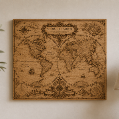 Quadro a tema mappe vintage