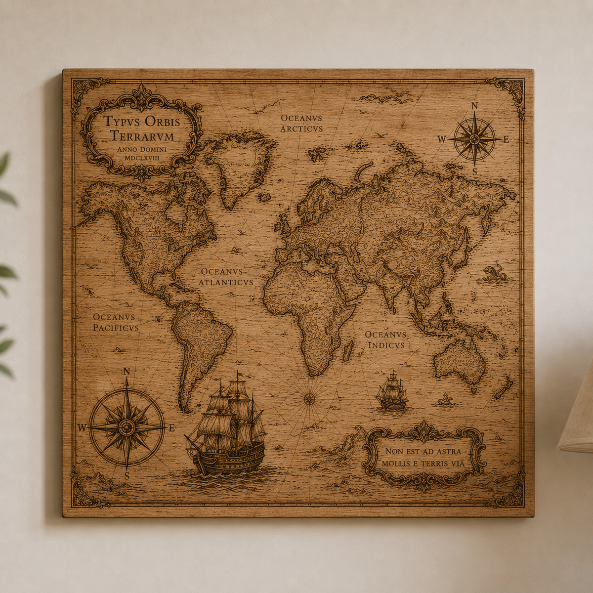 Quadro a tema mappe vintage