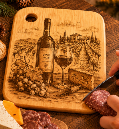 Tagliere a tema vino