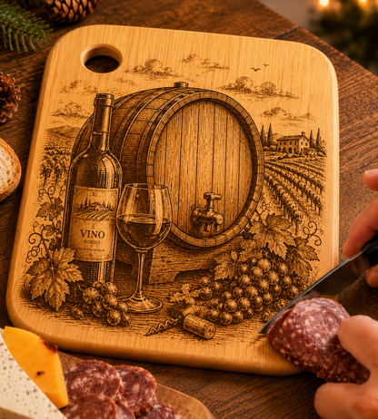 Tagliere a tema vino