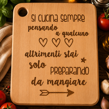 Tagliere a tema cucina