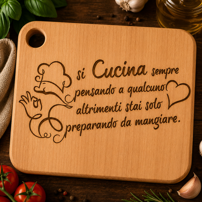 Tagliere a tema cucina