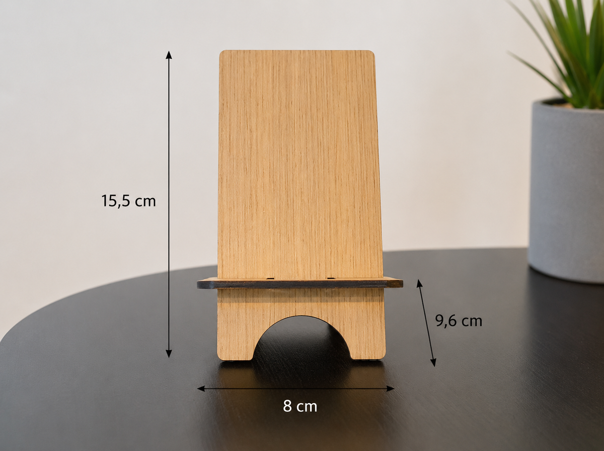 Supporto telefono in legno di faggio