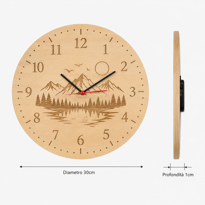 Orologio in legno personalizzabile